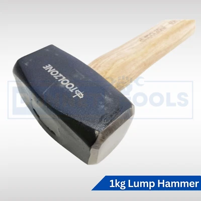Lump Hammer Heavy Duty 1kg Hickory Wood Hand Tool Masons Club Mallet - Image 1 of 4