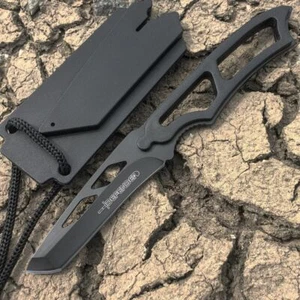 MILITARY COMBAT TACTICAL Fixed Blade MINI Neck Pocket Boot KNIFE Lanyard Sheath - Picture 1 of 3