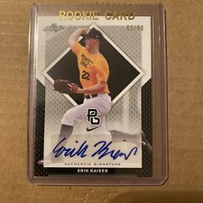 2016 Leaf Perfect Game National Showcase Black /50 Erik Kaiser #BA-288 Auto