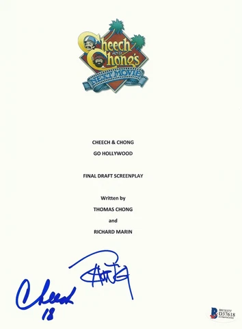 TOMMY CHONG CHEECH MARIN SIGNED NEXT MOVIE SCRIPT FULL 62 PAGE SCREENPLAY BAS Cover