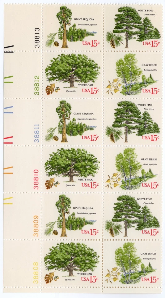 Scott #1767a (1764-67) 1978 Arboretum 15¢ Plate Block of 12 Stamps - MNH LL - Image 1 of 1