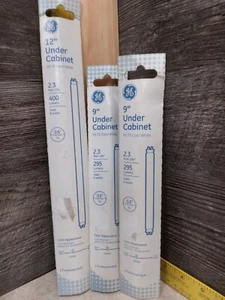 GE Lot Of 3 - F6 9" & F8 12" Under Cabinet Cool White 295Lmns T5 Light Bulbs - Picture 1 of 4