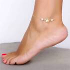 Women Trendy Starfish Pendant Faux Pearl Ankle Chain Anklet Foot Chain Beach 