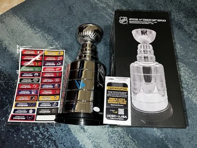 Официальная копия Кубка Стэнли 14 дюймов с автографом Александра Баркова из Florida Panthers JSA - Изображение 1 из 4