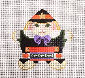 Susan Hays Hand Painted Needlepoint Pumpkin Witch Bunny Rabbit Canvas 18Ct - Picture 1 of 3