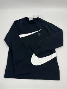 Nike Cross Over Tick Crewneck Jumper Kids Black DV8119-010 - Picture 1 of 5