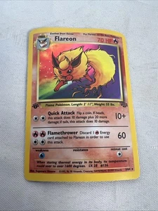 1999 Pokemon Flareon Holo Rare 1st Edition Jungle 3/64 LP - Bild 1 von 5