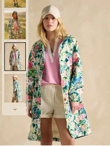 Joules Waterproof Raincoat Floral Size 16 - Picture 1 of 3