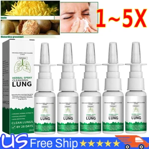 Organic Herbal Lung Cleanse Repair Nasal Spray for Smokers Congestion Allergy - Picture 1 of 15