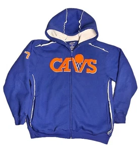 Chaqueta polar Cleveland Cavaliers azul y naranja con cremallera completa para hombre talla mediana - Imagen 1 de 12