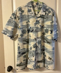VTG Aloha Republic Shirt Mens 2XL WWII Aircraft Fighter Planes Aloha Military - Picture 1 of 5