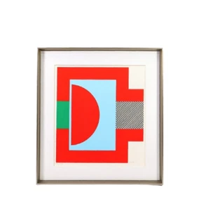Serigrafía "Festival" Kumi Sugai ED 200 firmada y enmarcada vintage 1972 - Imagen 1 de 10