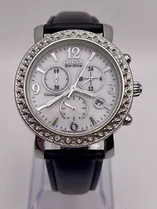 Citizen Eco-Drive Chronograph Women’s Solar Watch WR H504-S084164 New Capacitor - Picture 1 of 16