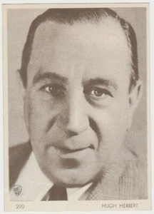 Hugh Herbert 1930s Aguila Large Paper Stock Trading Card #290 Film Star - Picture 1 of 2