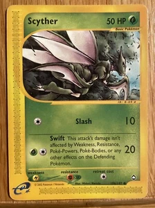 Scyther 106/147 Aquapolis Lightly Played Non-Holo Common WOTC 2002 - Picture 1 of 2