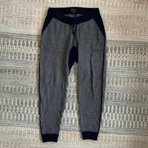 J Crew Cashmere Joggers Men's Size Medium Two-Tone Blue & Grey Nailhead - Picture 1 of 6