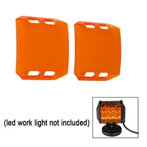 2PCS 18W Amber Lens Cover for LED Work Light Bar Fog Lamp Off-Road SUV Boat 4'' - Picture 1 of 7
