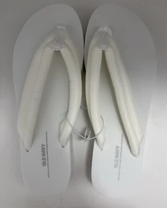 Infradito donna Old Navy bianco platform a base di piante taglia 9 nuovo - Foto 1 di 8