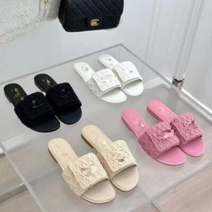 Mujer Planas Sin Cordones Verano Playa Zapatillas Moda Exterior Sandalias Nuevas - Imagen 1 de 12