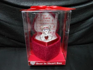 Home "Bear In The Heart Jewelry Box" Valentines Clear Acrylic NEW 2016 - Picture 1 of 1