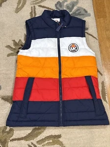 NEW Michael Michael Kors MK ELLESSE Vail Color-Block Nylon Puffer Ski Vest SMALL - Picture 1 of 12