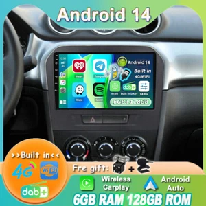 QLED per Suzuki Vitara 2015-20 Android 14 autoradio GPS DAB+HDMI 6G+128GB - Foto 1 di 20