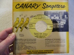 Record 45 rpm American Radio Warblers, Canary Songsters Dancing Dolls - Picture 1 of 2