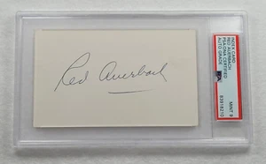 Rare RED AUERBACH Signed 3x5 Index Card-Legendary Coach of BOSTON CELTICS-PSA 9 - Picture 1 of 4