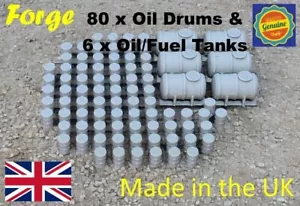 Oil Drums Oil Fuel Tanks x 80 : x 6 Model Railway Scenery N Gauge 1:148 Scale - Picture 1 of 11