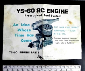 Folie Liste Der Teile für Yamada YS-60RC (System Fuel Unter Press - Bild 1 von 3
