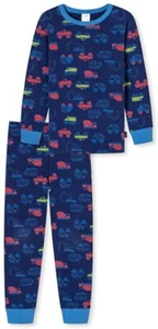Schiesser 176756  Laster Baufahrzeuge Bagger Jungen Schlafanzug Pyjama blau - Bild 1 von 1