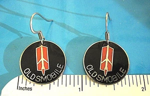 OLDSMOBILE Rocket logo - earrings , ear rings GIFT BOXED Q - Picture 1 of 2