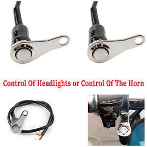 Steel Motorcycle Electric Bike Handlebar Blue Light Horn Switch/Headlight Switch
