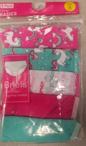 Girls's Basics 5 Pack Cotton Briefs FREE SHIPPING - Picture 1 of 3