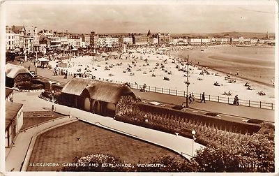 BR95800 alexandra gardens  esplanade weymouth real photo valentine s k 8816  uk - Image 1 of 2