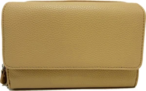 BIG FAT WALLET Mundi Women Faux Leather Ladies RFID Wristlet Beige i403x - Picture 1 of 5