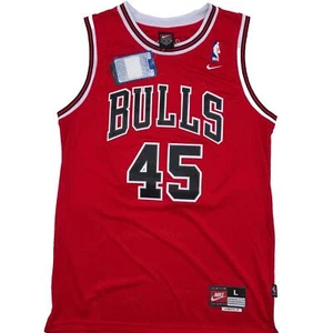 Rare VTG Michael Jordan Chicago Bulls NBA Jersey #45 Nike Red Sewn M Stitched - Picture 1 of 10