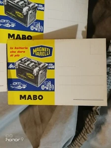 Cartolina Pubblicitaria - RICAMBI MAGNETI MARELLI- BATTERIA MABO - - Foto 1 di 3