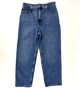 Jean EVERLANE Azul The Way High - Talla 30 Algodón Orgánico Crop ¡BONITO CDTN! - Imagen 1 de 11