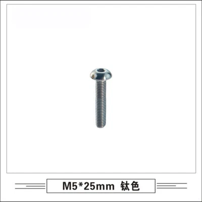 Cabeza semicircular de titanio 10 piezas M5 x 15/20/25/30 mm cabeza de botón de perno cabeza hexagonal Foto 1 de 4