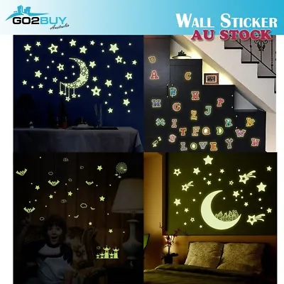 Glow In The Dark DIY Removable Decal Wall Stickers Living Room Bedroom • 4.99$