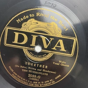 10" 78 RPM-Lou Gold-Moments With You/Harmonians-Together/Diva 2588-G - Imagen 1 de 4