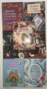 7 Cross-stitch Alma Lynne Leisure Arts Christmas Holidays Vanessa-Ann Books HC - Picture 1 of 9