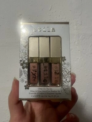 Stila Glitter On The Go Glitter & Glow Liquid EyeShadow 3* 0.07oz/ 2.25ml Nib - Image 1 of 4