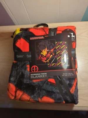 Marvel DeadPool Reversible Throw Blanket - Image 1 of 2