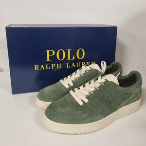 Polo Ralph Lauren Hombre Entrenadores - Gamuza Verde, Talla 7 UK / 41 EU - Imagen 1 de 5