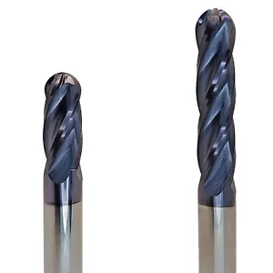 VHM Radiusfräser Z=4, TiAlN Besch. Kugelfräser, VHM-Fräser, HPC-Fräser Ø 3-20 mm - Bild 1 von 13