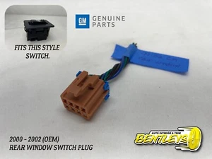 2000 - 2002 TAHOE SUBURBAN YUKON REAR WINDOW SWITCH WIRING HARNESS PLUG PIG TAIL - Picture 1 of 13