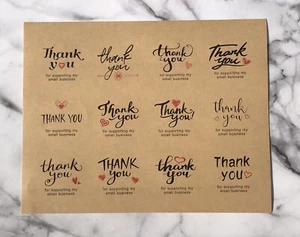 36pcs 3.8cm Round Thank You For Supporting My Small Businesse Sticker Labels - Picture 1 of 2