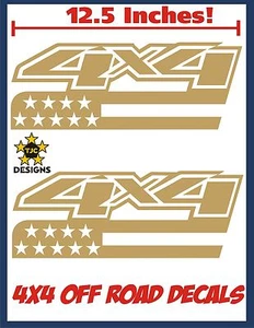 4x4 Truck Decal Set METALLIC GOLD Chevy Silverado GMC Sierra Colorado Canyon - Picture 1 of 3